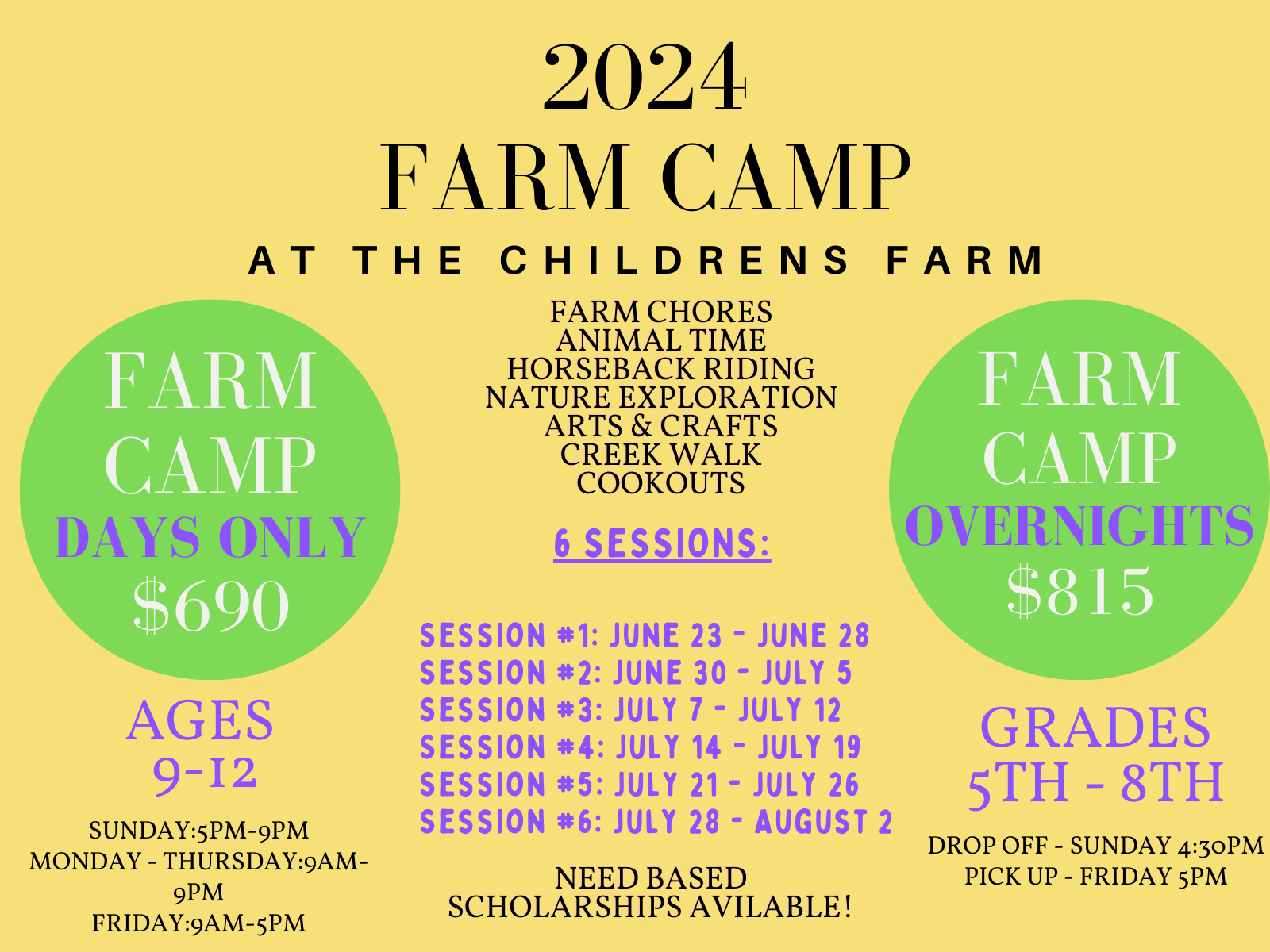'24 Farm Camp The Center, Palos Park