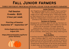 Load image into Gallery viewer, 26 Fall Junior Farmers: 6-10 year olds