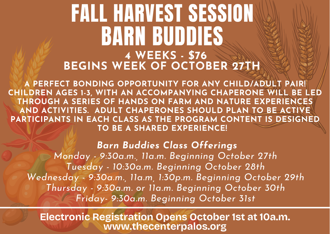 '25 Fall Harvest Barn Buddies, Ages 1-3 with Chaperone