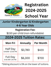 Load image into Gallery viewer, Junior Kindergarten/Kindergarten Registration 2024-2025
